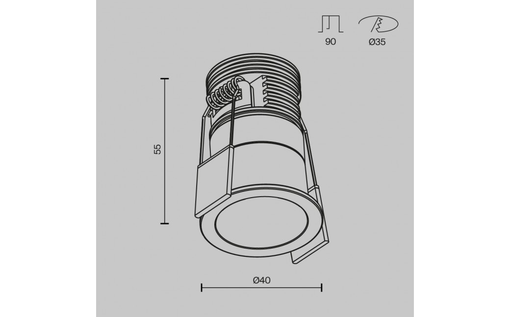 Maytoni Minor Podtynkowa LED 5W 230lm 3000K Czarny, Biały DL089-5W3K-BW