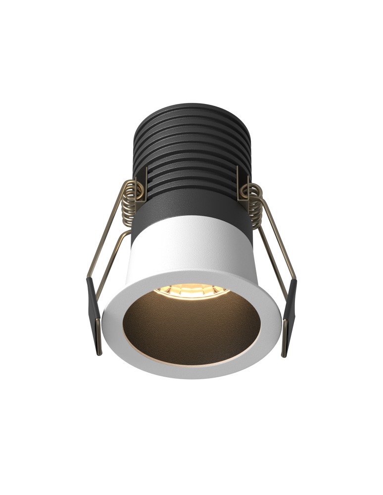 LED flush-mounted lamps - Maytoni Minor Flush Mount LED 9W 700lm 3000K Black, White DL089-9W3K-BW - product kolory-swiatla.pl 1