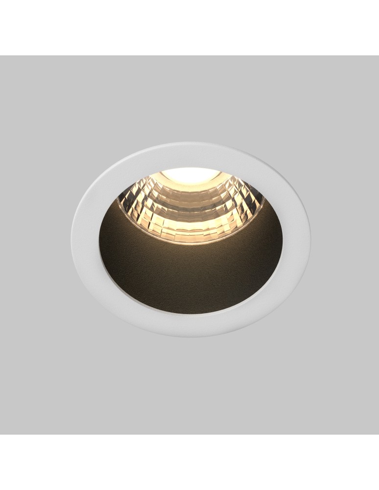 LED flush-mounted lamps - Maytoni Minor Flush Mount LED 9W 700lm 3000K Black, White DL089-9W3K-BW - product kolory-swiatla.pl 4