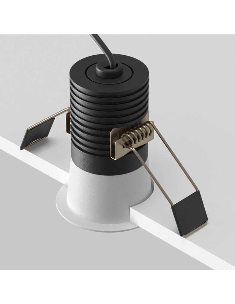 LED flush-mounted lamps - Maytoni Minor Flush Mount LED 9W 700lm 3000K Black, White DL089-9W3K-BW - product kolory-swiatla.pl 5