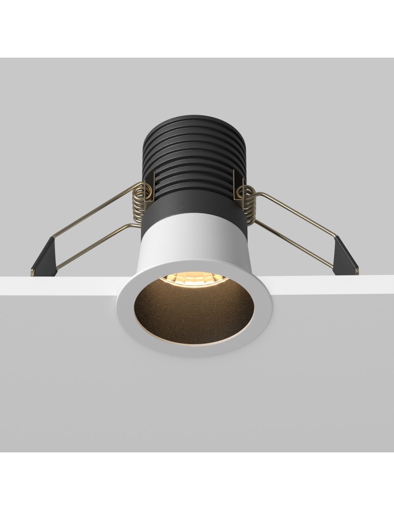 LED flush-mounted lamps - Maytoni Minor Flush Mount LED 9W 700lm 3000K Black, White DL089-9W3K-BW - product kolory-swiatla.pl 6