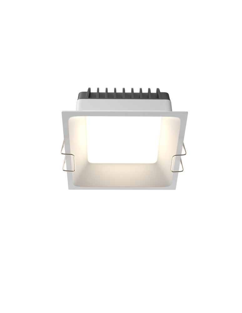 Recessed lamps with hermetic shade - Maytoni LED Flush Mounted Window 12W 820lm IP44 White DL056-12W3-4-6K-W - product kolory-swiatla.pl 1