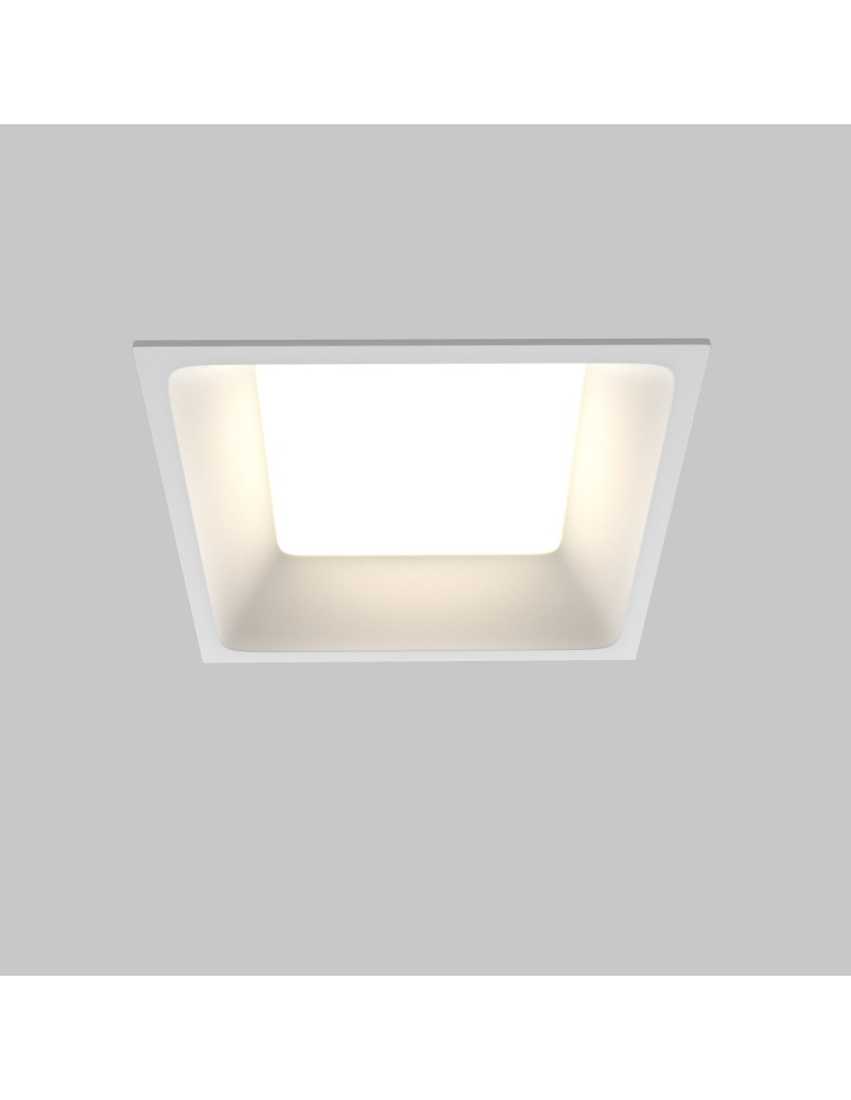 Recessed lamps with hermetic shade - Maytoni LED Flush Mounted Window 12W 820lm IP44 White DL056-12W3-4-6K-W - product kolory-swiatla.pl 3