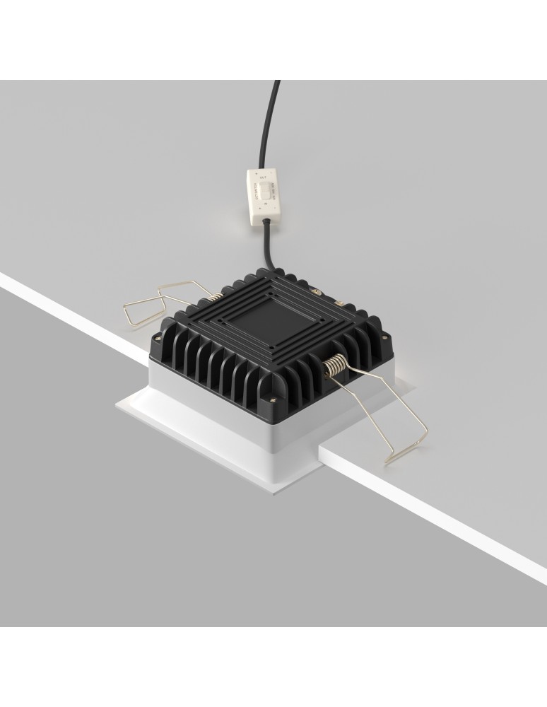 Recessed lamps with hermetic shade - Maytoni LED Flush Mounted Window 12W 820lm IP44 White DL056-12W3-4-6K-W - product kolory-swiatla.pl 4