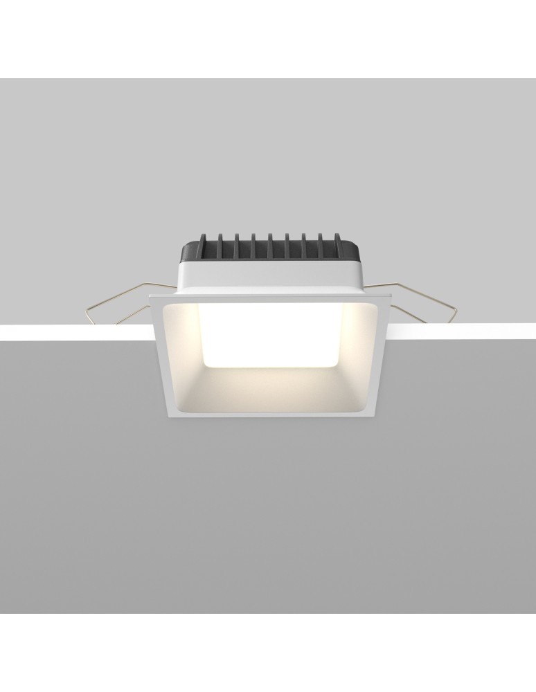 Recessed lamps with hermetic shade - Maytoni LED Flush Mounted Window 12W 820lm IP44 White DL056-12W3-4-6K-W - product kolory-swiatla.pl 5
