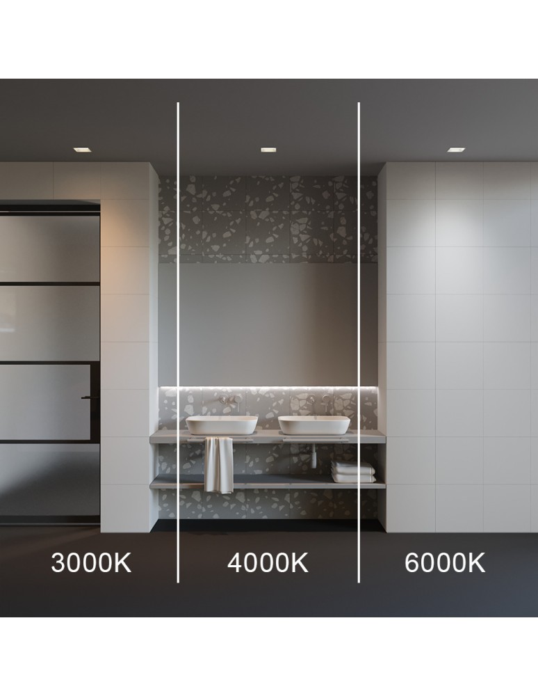 Recessed lamps with hermetic shade - Maytoni LED Flush Mounted Window 12W 820lm IP44 White DL056-12W3-4-6K-W - product kolory-swiatla.pl 7