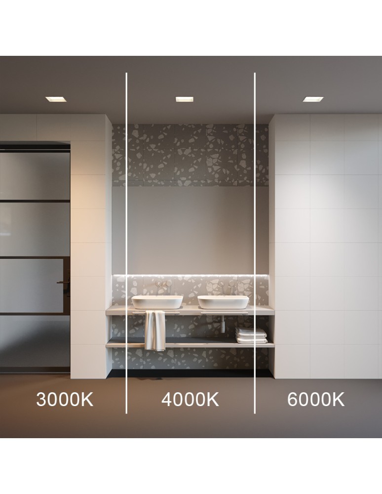 Recessed lamps with hermetic shade - Maytoni LED Flush Mounted Window 24W 1730lm IP44 White DL056-24W3-4-6K-W - product kolory-swiatla.pl 7