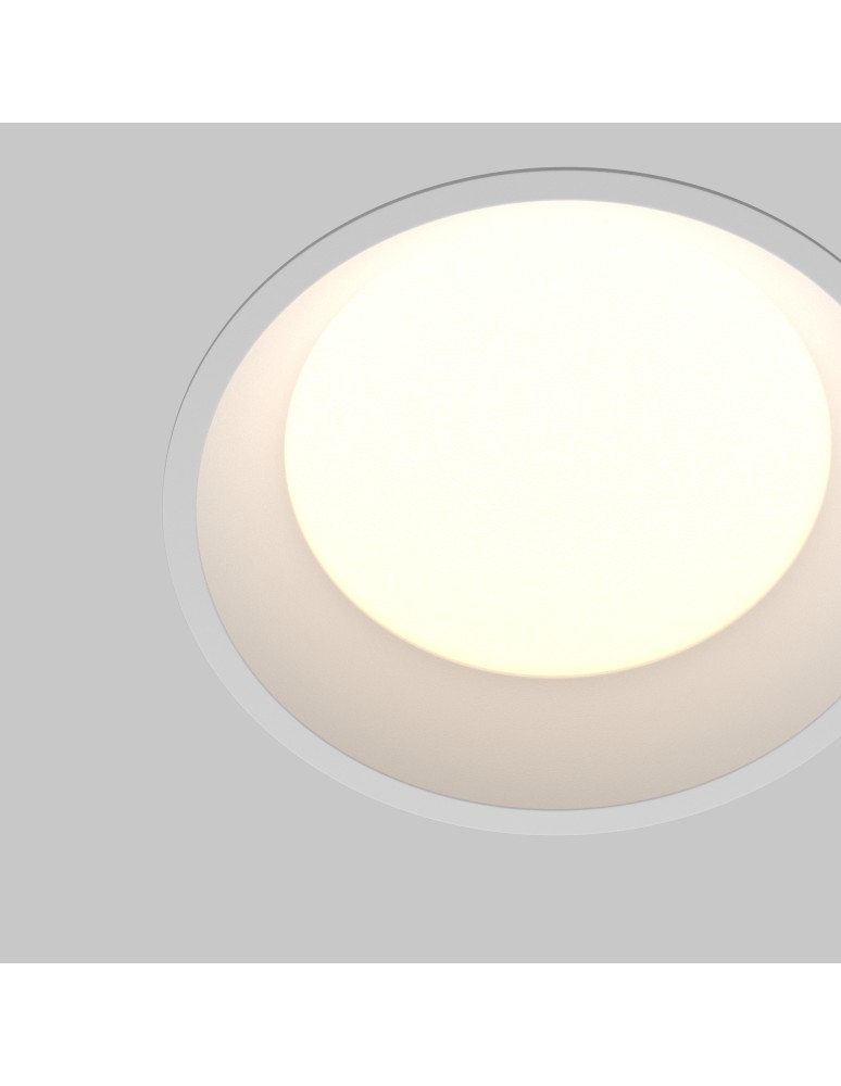 Recessed lamps with hermetic shade - Maytoni LED Flush Mounted Window 12W 900lm IP44 White DL055-12W3-4-6K-W - product kolory-swiatla.pl 2