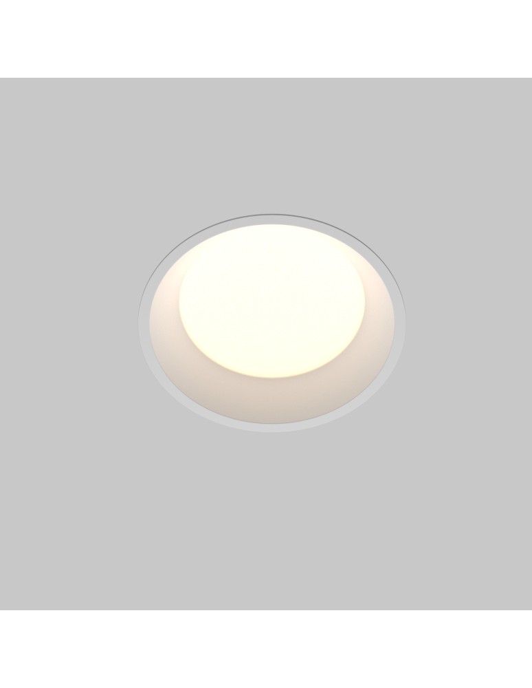 Recessed lamps with hermetic shade - Maytoni LED Flush Mounted Window 12W 900lm IP44 White DL055-12W3-4-6K-W - product kolory-swiatla.pl 3