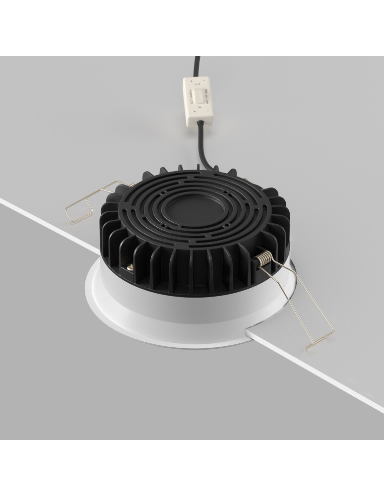 Recessed lamps with hermetic shade - Maytoni LED Flush Mounted Window 12W 900lm IP44 White DL055-12W3-4-6K-W - product kolory-swiatla.pl 4