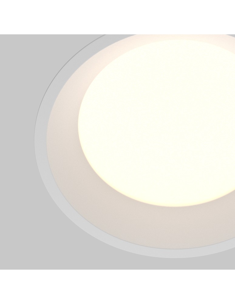 Recessed lamps with hermetic shade - Maytoni LED Flush Mounted Window 18W 1370lm IP44 White DL055-18W3-4-6K-W - product kolory-swiatla.pl 2