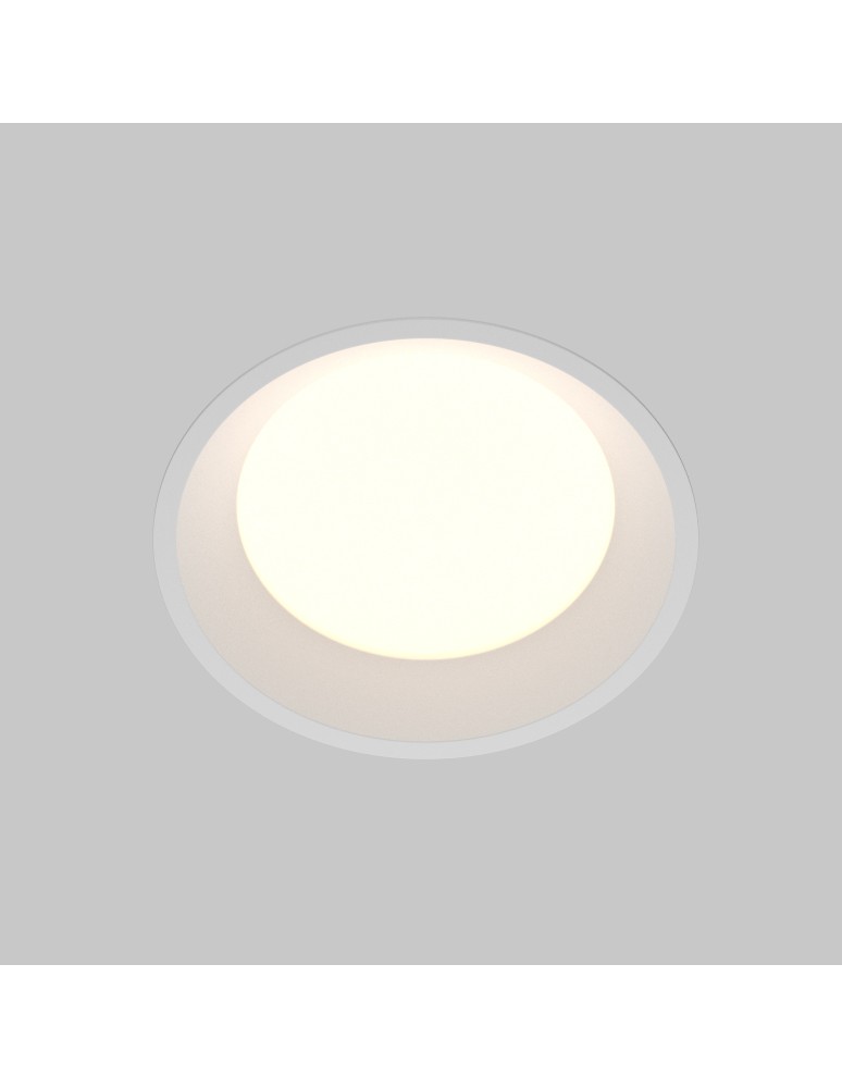 Recessed lamps with hermetic shade - Maytoni LED Flush Mounted Window 18W 1370lm IP44 White DL055-18W3-4-6K-W - product kolory-swiatla.pl 3