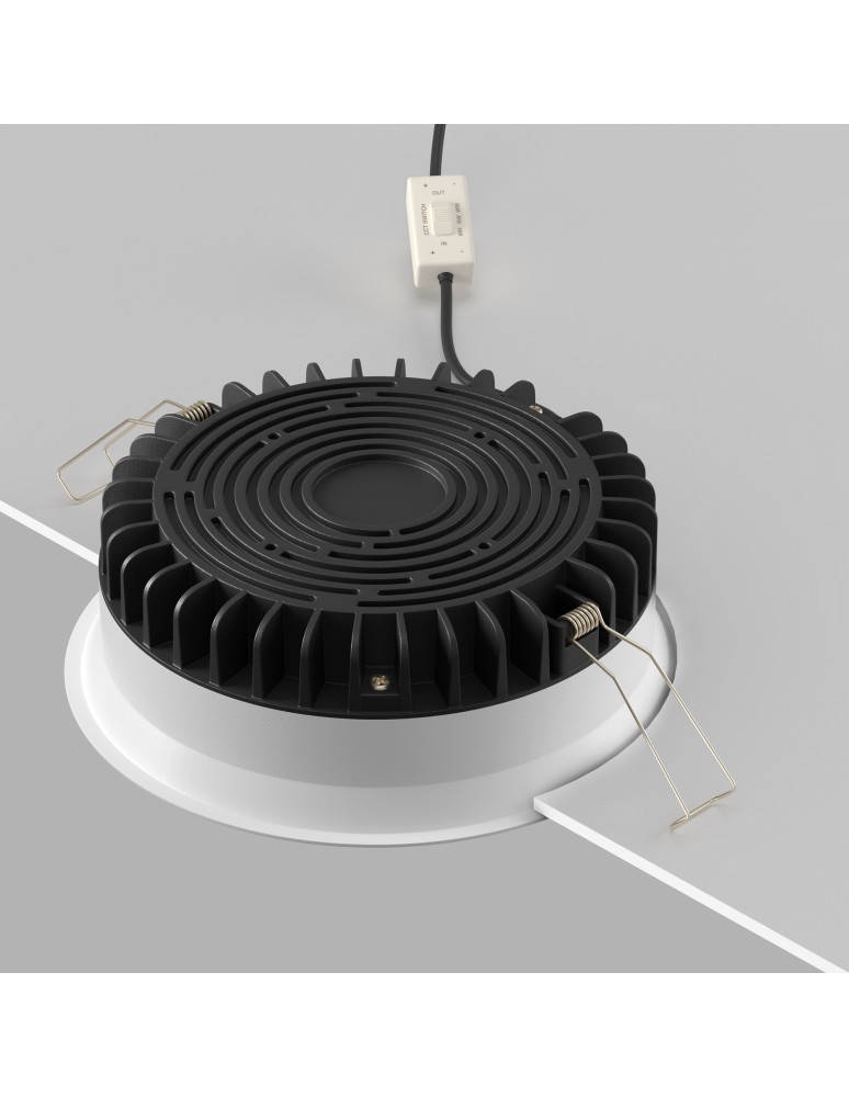 Recessed lamps with hermetic shade - Maytoni LED Flush Mounted Window 18W 1370lm IP44 White DL055-18W3-4-6K-W - product kolory-swiatla.pl 4