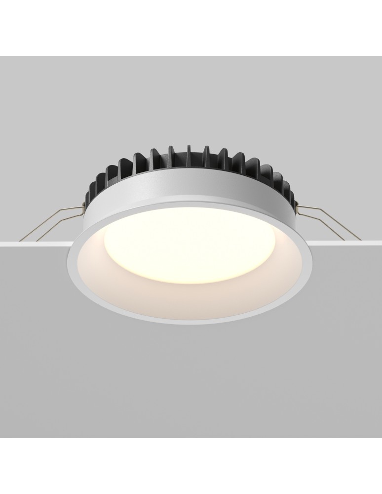 Recessed lamps with hermetic shade - Maytoni LED Flush Mounted Window 18W 1370lm IP44 White DL055-18W3-4-6K-W - product kolory-swiatla.pl 5