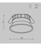 Recessed lamps with hermetic shade - Maytoni LED Flush Mounted Window 18W 1370lm IP44 White DL055-18W3-4-6K-W - product 6