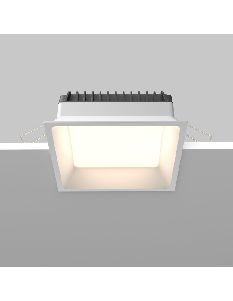 Recessed lamps with hermetic shade - Maytoni LED Flush Mounted Window 18W 1420lm IP44 White DL056-18W3-4-6K-W - product kolory-swiatla.pl 5