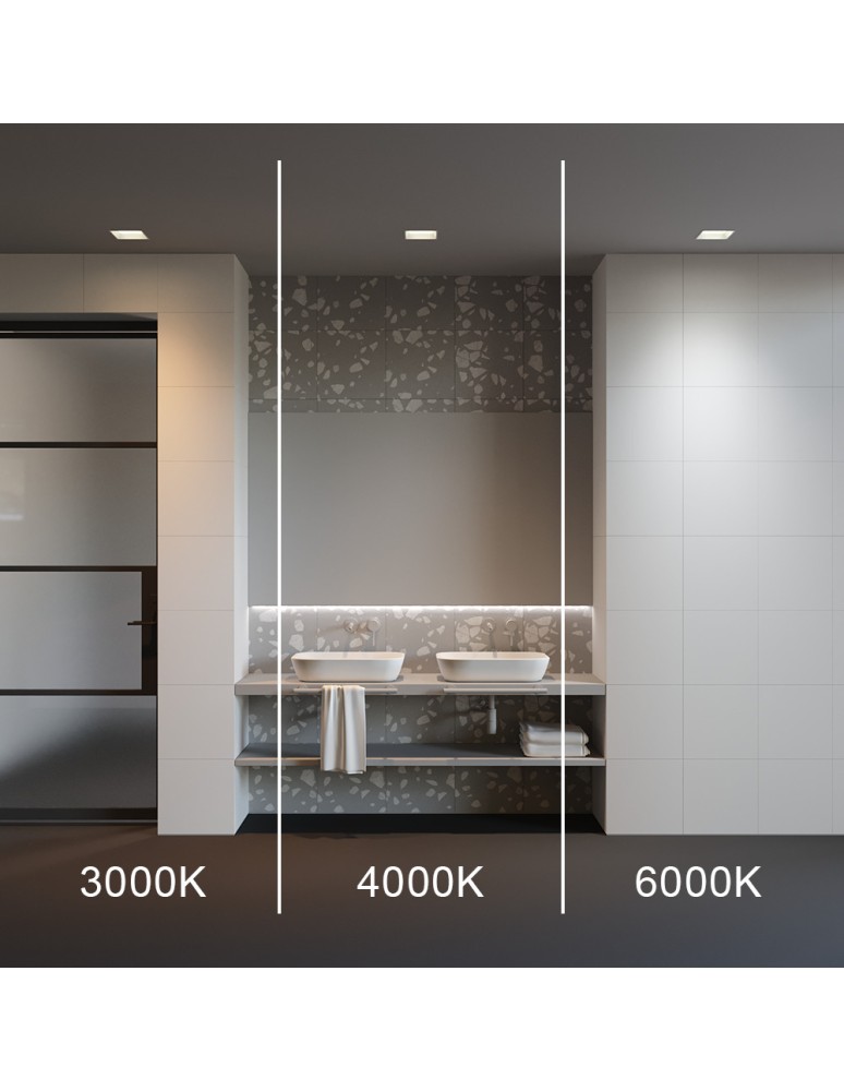 Recessed lamps with hermetic shade - Maytoni LED Flush Mounted Window 18W 1420lm IP44 White DL056-18W3-4-6K-W - product kolory-swiatla.pl 7