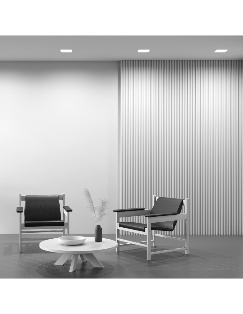 Recessed lamps with glass/shade - Maytoni Flush Mount LED Window 24W 1800lm 3000K White DL054-24W3K-W. - product kolory-swiatla.pl 6