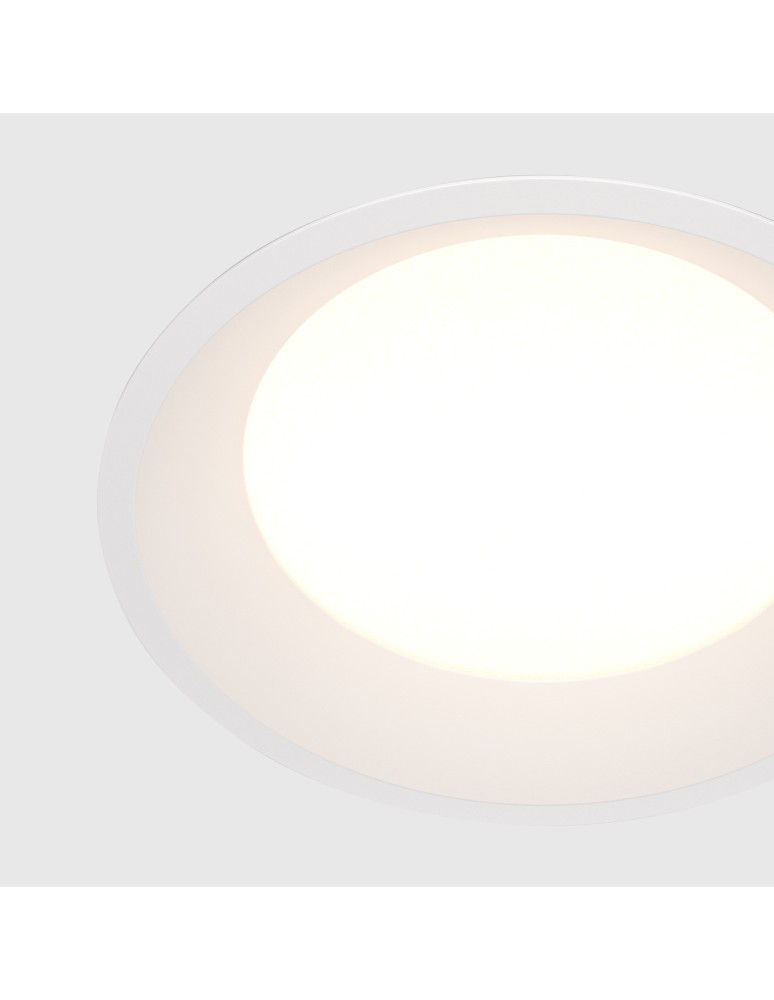 Recessed lamps with hermetic shade - Maytoni LED Flush Mounted Window 18W 1400lm 3000K IP44 White DL055-18W3K-W. - product kolory-swiatla.pl 2