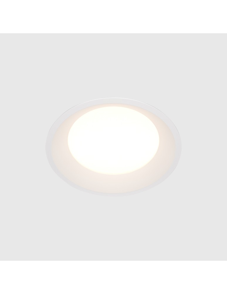 Recessed lamps with hermetic shade - Maytoni LED Flush Mounted Window 18W 1400lm 3000K IP44 White DL055-18W3K-W. - product kolory-swiatla.pl 4