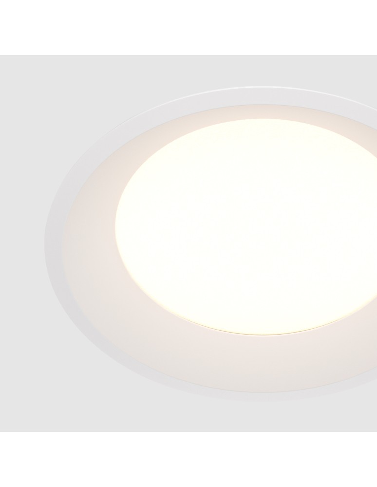 Recessed lamps with hermetic shade - Maytoni Flush Mount LED Window 24W 1800lm 4000K IP44 White DL055-24W4K-W. - product kolory-swiatla.pl 3