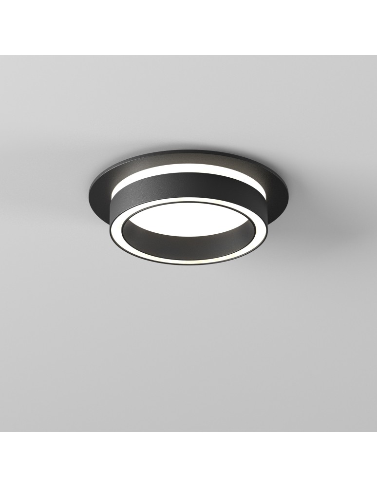 Round flush-mounted lamps - Maytoni Orlo Flush Mounted 1xGX53 15W Black DL087-GX53-RD-B - product kolory-swiatla.pl 3