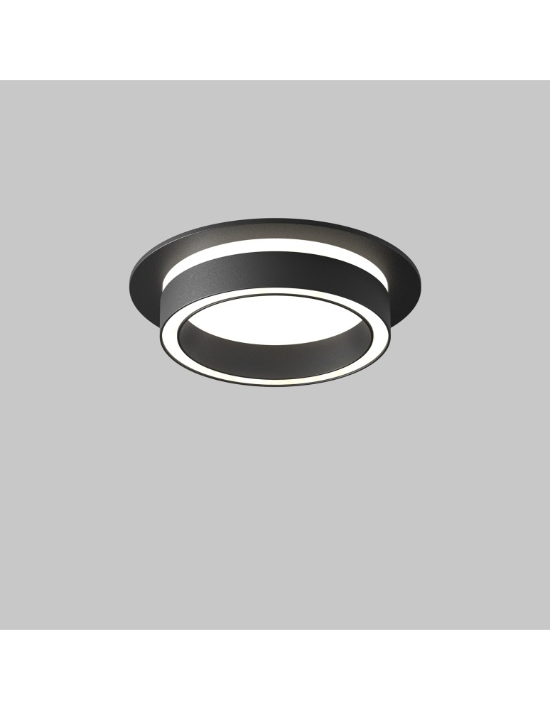 Round flush-mounted lamps - Maytoni Orlo Flush Mounted 1xGX53 15W Black DL087-GX53-RD-B - product kolory-swiatla.pl 4