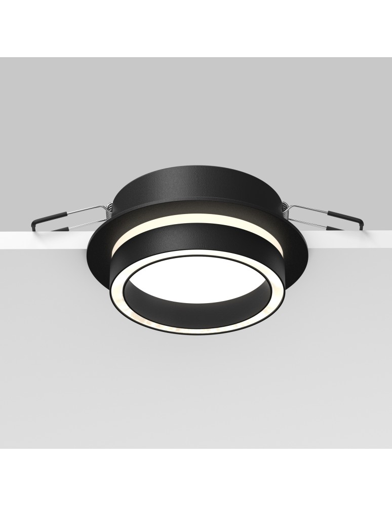 Round flush-mounted lamps - Maytoni Orlo Flush Mounted 1xGX53 15W Black DL087-GX53-RD-B - product kolory-swiatla.pl 6