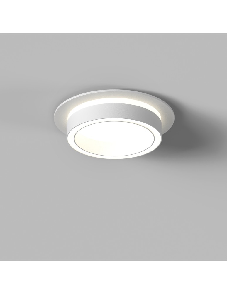 Round flush-mounted lamps - Maytoni Orlo Flush Mounted 1xGX53 15W White DL087-GX53-RD-W - product kolory-swiatla.pl 2