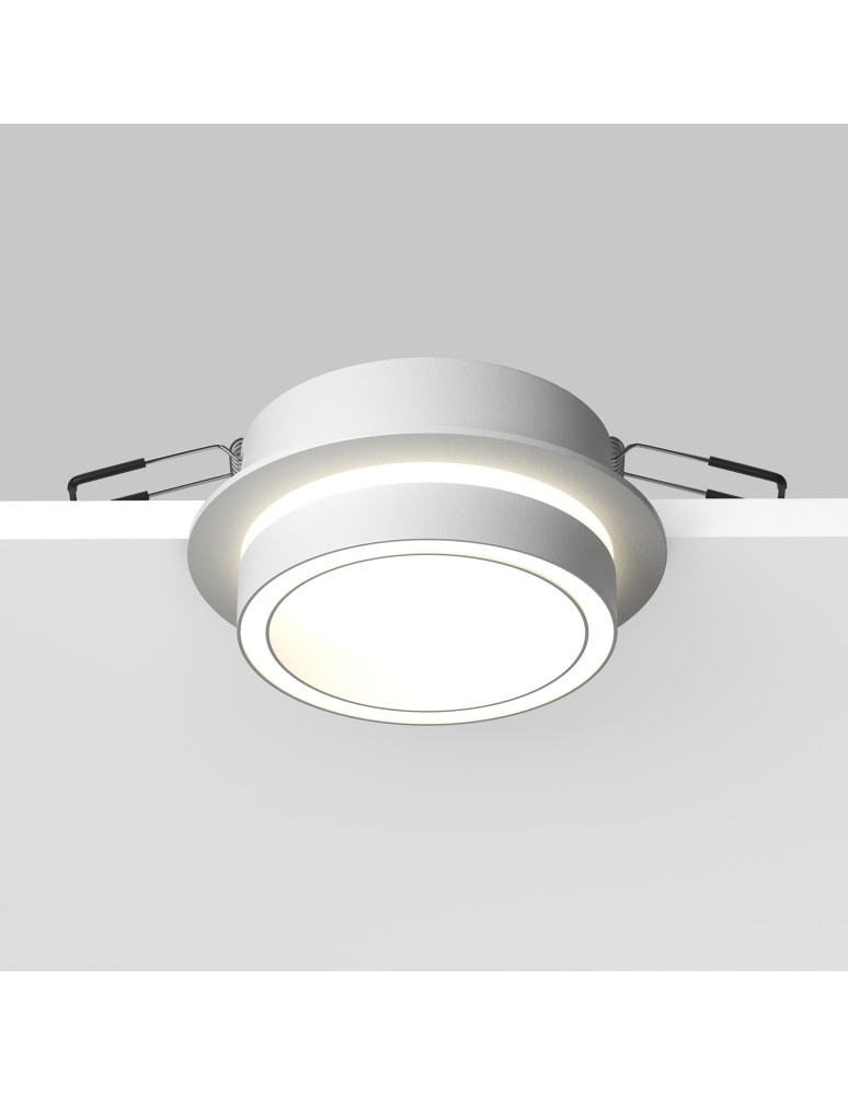 Round flush-mounted lamps - Maytoni Orlo Flush Mounted 1xGX53 15W White DL087-GX53-RD-W - product kolory-swiatla.pl 4