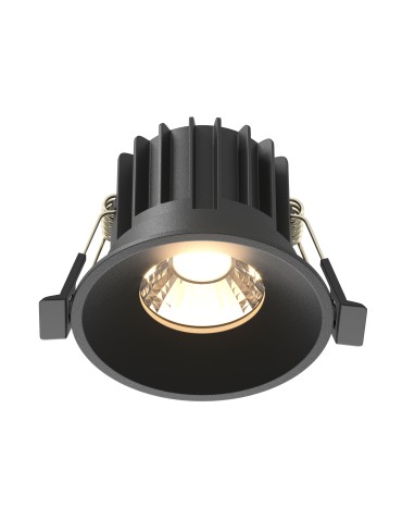 Maytoni Round Flush Mount LED 12W 910lm 3000K Black DL058-12W3K-B