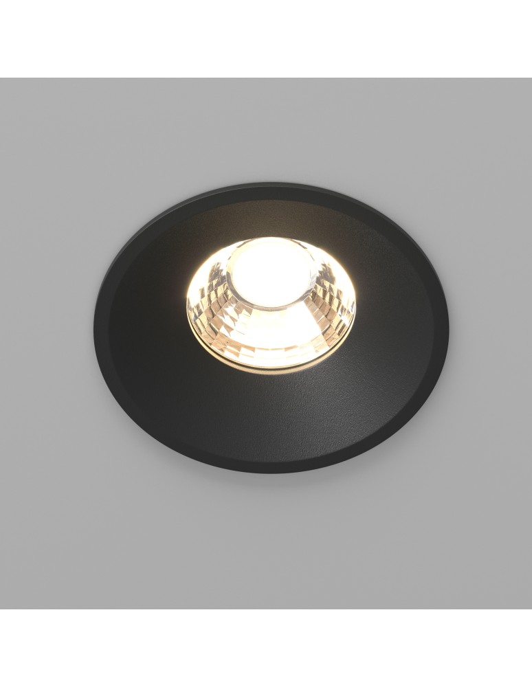 LED flush-mounted lamps - Maytoni Round Flush Mount LED 12W 910lm 3000K Black DL058-12W3K-B - product kolory-swiatla.pl 3