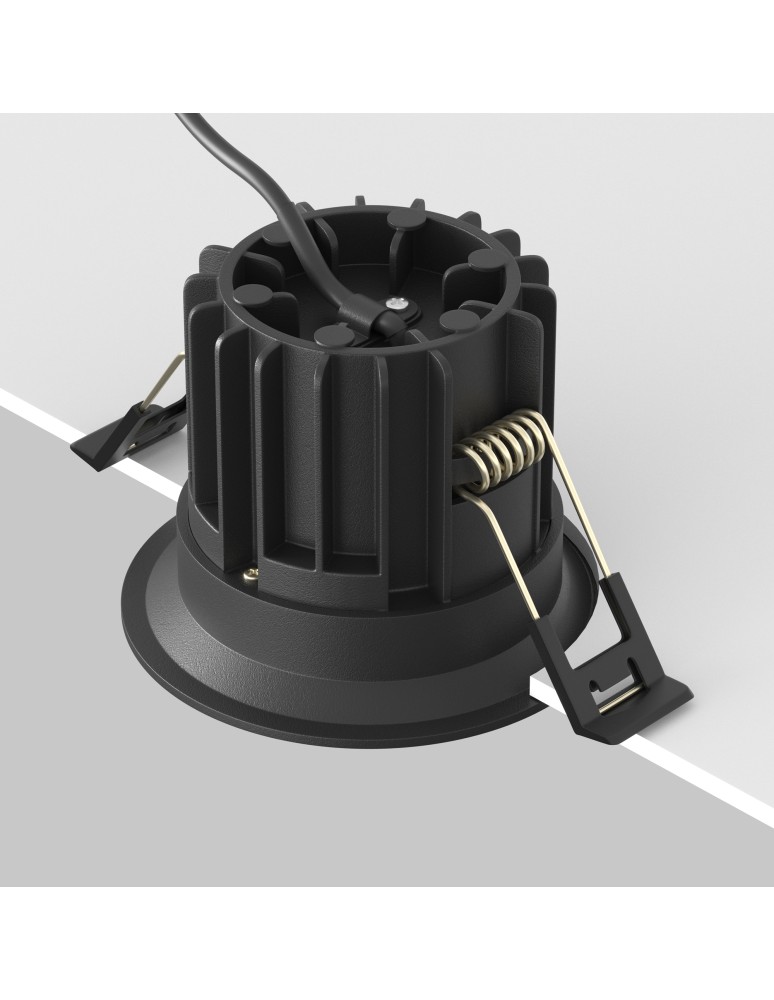 LED flush-mounted lamps - Maytoni Round Flush Mount LED 12W 910lm 3000K Black DL058-12W3K-B - product kolory-swiatla.pl 4