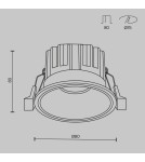LED flush-mounted lamps - Maytoni Round Flush Mount LED 12W 910lm 3000K Black DL058-12W3K-B - product 6