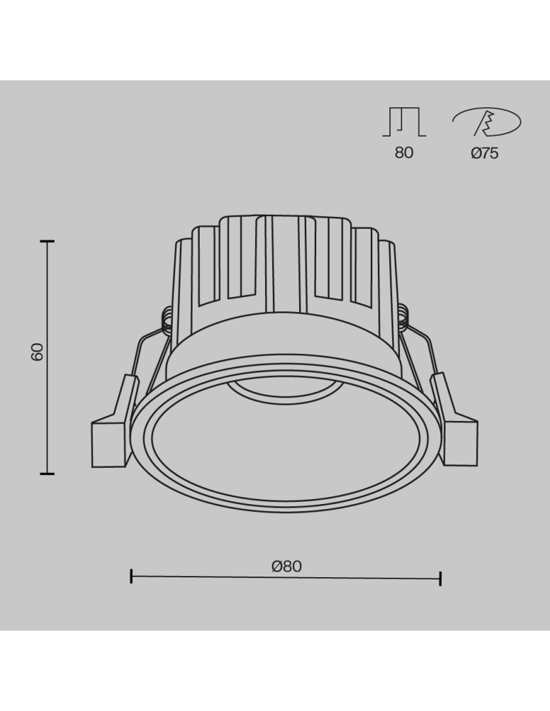 LED flush-mounted lamps - Maytoni Round Flush Mount LED 12W 910lm 3000K Black DL058-12W3K-B - product kolory-swiatla.pl 6