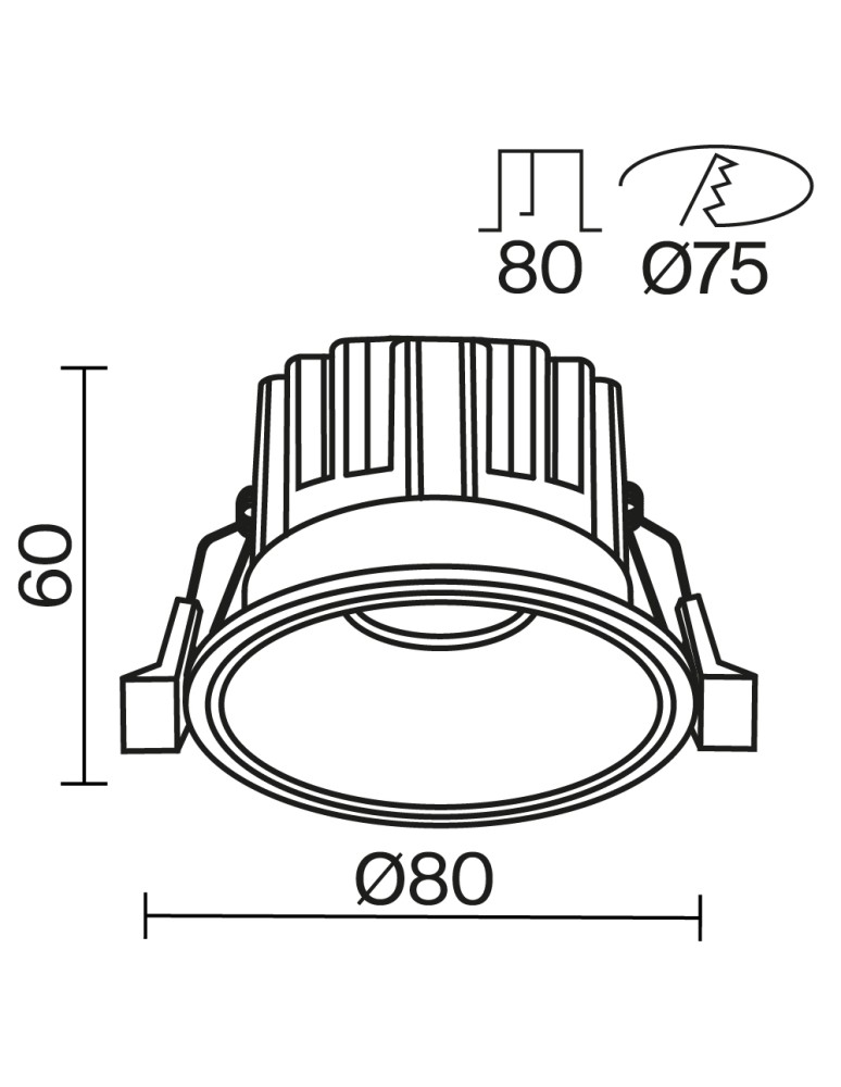 LED flush-mounted lamps - Maytoni Round Flush Mount LED 12W 910lm 3000K Black DL058-12W3K-B - product kolory-swiatla.pl 7