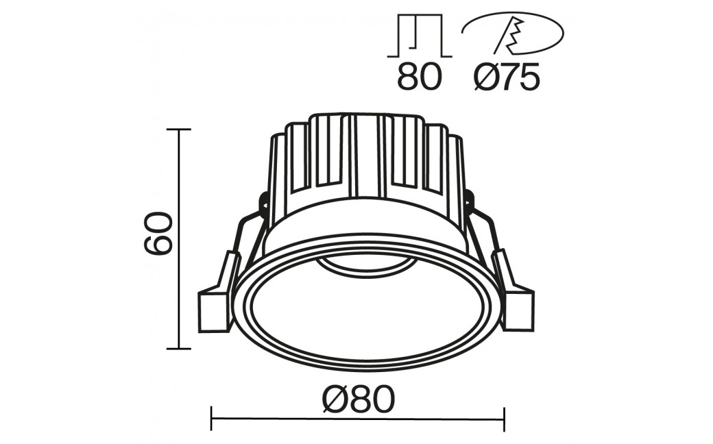 Maytoni Round Podtynkowa LED 12W 910lm 3000K Black DL058-12W3K-B