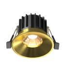 LED flush-mounted lamps - Maytoni Round Flush Mount LED 12W 930lm 3000K Brass DL058-12W3K-BS - product 1