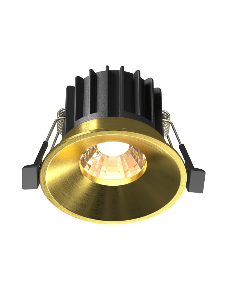 LED flush-mounted lamps - Maytoni Round Flush Mount LED 12W 930lm 3000K Brass DL058-12W3K-BS - product kolory-swiatla.pl 1