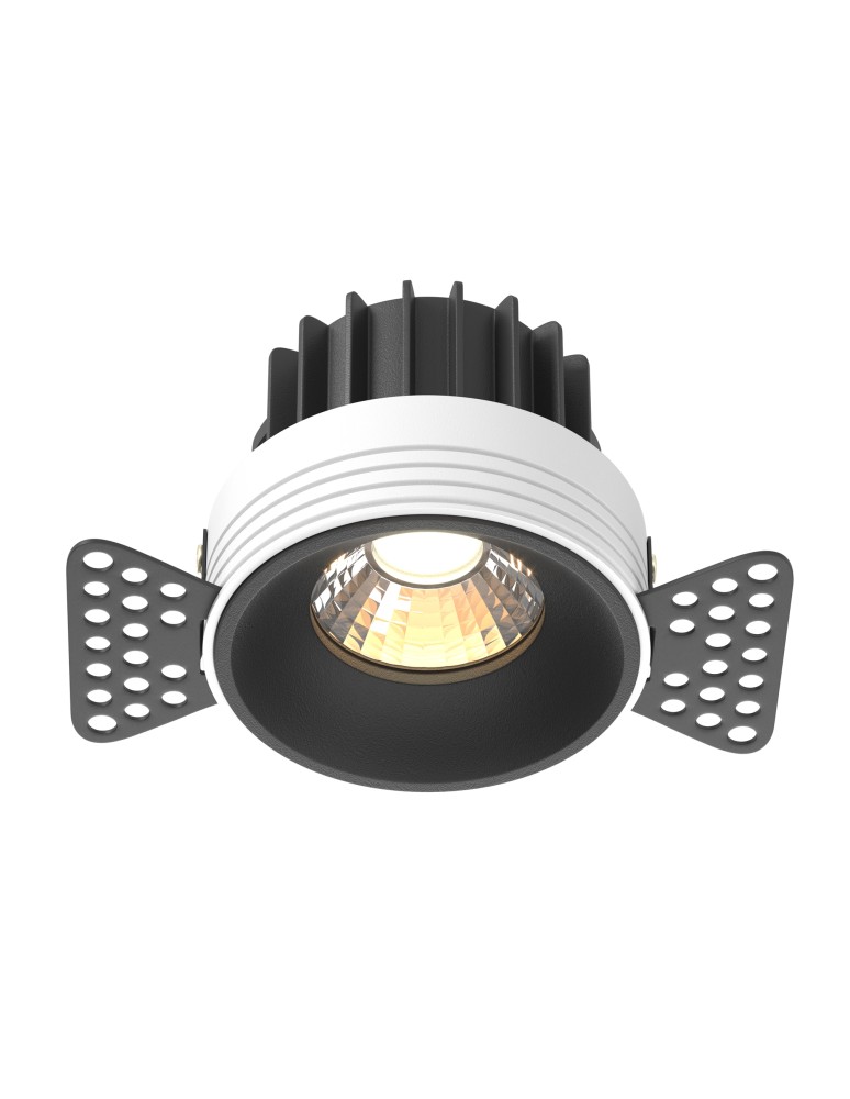 Frameless flush-mounted lamps - trimless - Maytoni Round Flush Mount Frameless LED Putty 12W 880lm 3000K Black DL058-12W3K-TRS-B - product kolory-swiatla.pl 1