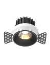 Maytoni Round Flush Mount Frameless LED Putty 12W 880lm 3000K Black DL058-12W3K-TRS-B