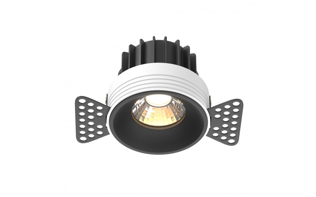 Maytoni Round Podtynkowa Bezramkowa do Szpachlowania LED 12W 880lm 3000K Black DL058-12W3K-TRS-B