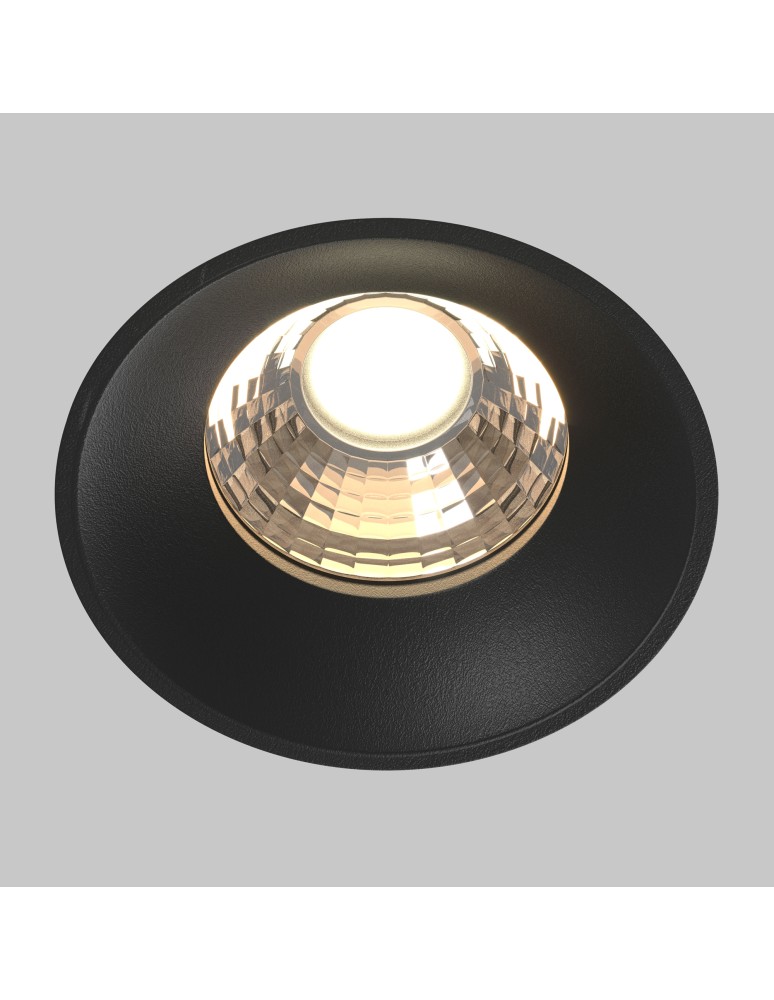 Frameless flush-mounted lamps - trimless - Maytoni Round Flush Mount Frameless LED Putty 12W 880lm 3000K Black DL058-12W3K-TRS-B - product kolory-swiatla.pl 2