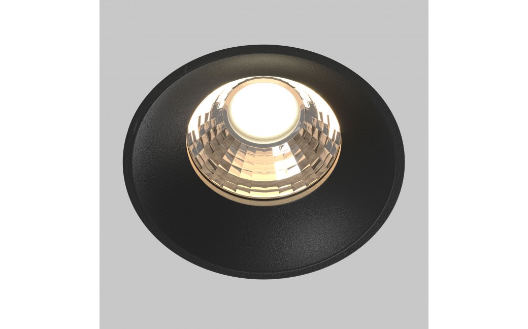 Maytoni Round Podtynkowa Bezramkowa do Szpachlowania LED 12W 880lm 3000K Black DL058-12W3K-TRS-B