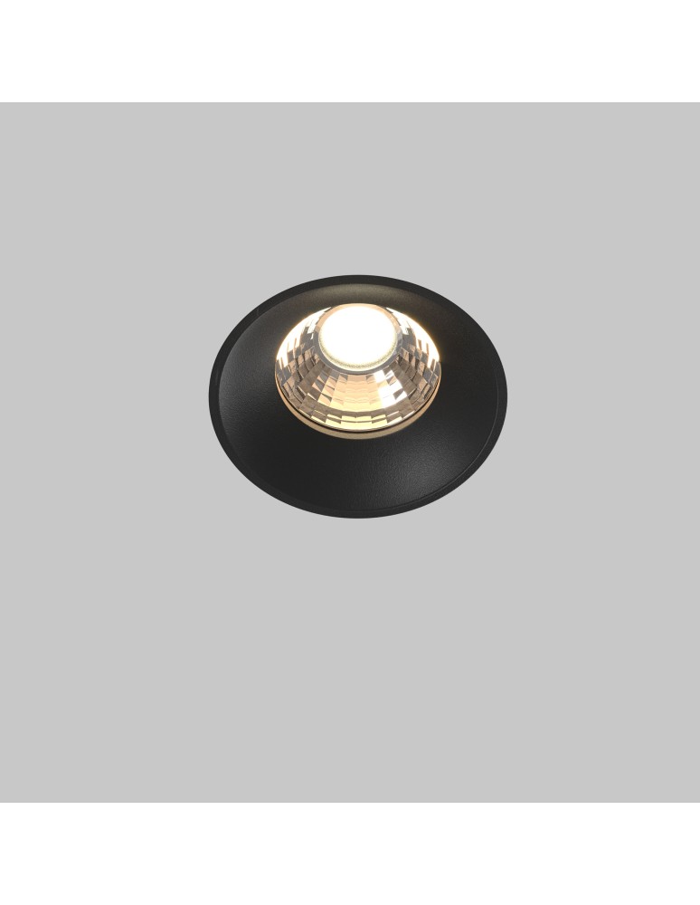 Frameless flush-mounted lamps - trimless - Maytoni Round Flush Mount Frameless LED Putty 12W 880lm 3000K Black DL058-12W3K-TRS-B - product kolory-swiatla.pl 3