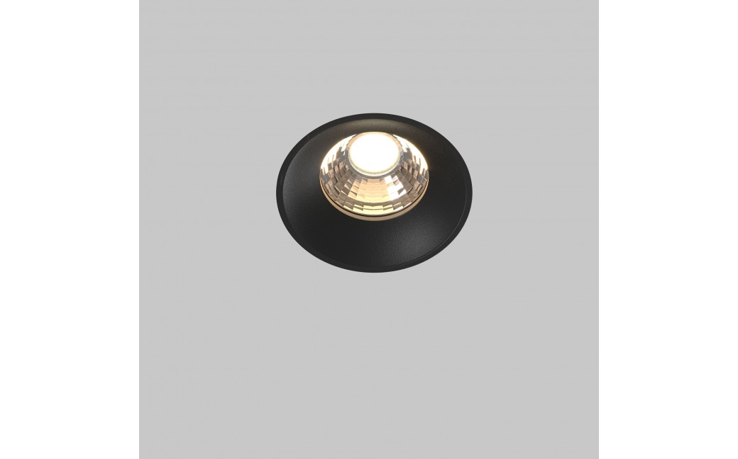 Maytoni Round Podtynkowa Bezramkowa do Szpachlowania LED 12W 880lm 3000K Black DL058-12W3K-TRS-B