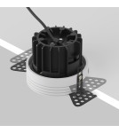 Frameless flush-mounted lamps - trimless - Maytoni Round Flush Mount Frameless LED Putty 12W 880lm 3000K Black DL058-12W3K-TRS-B - product 4