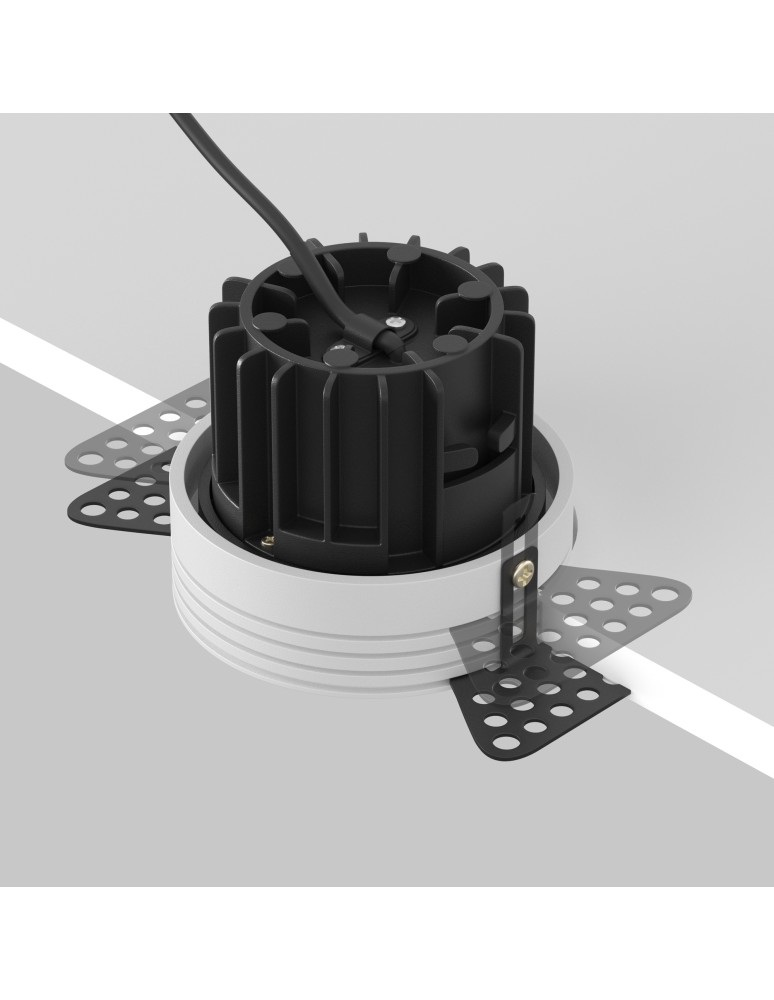Frameless flush-mounted lamps - trimless - Maytoni Round Flush Mount Frameless LED Putty 12W 880lm 3000K Black DL058-12W3K-TRS-B - product kolory-swiatla.pl 4