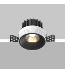 Frameless flush-mounted lamps - trimless - Maytoni Round Flush Mount Frameless LED Putty 12W 880lm 3000K Black DL058-12W3K-TRS-B - product 5