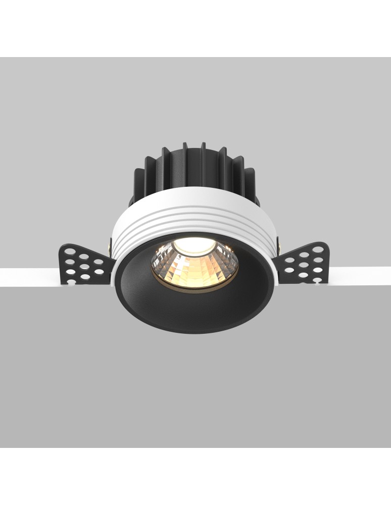 Frameless flush-mounted lamps - trimless - Maytoni Round Flush Mount Frameless LED Putty 12W 880lm 3000K Black DL058-12W3K-TRS-B - product kolory-swiatla.pl 5